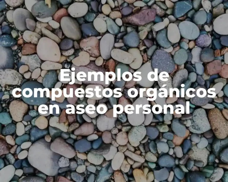 Ejemplos de compuestos orgánicos en aseo personal