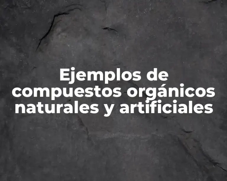 Ejemplos de compuestos orgánicos naturales y artificiales