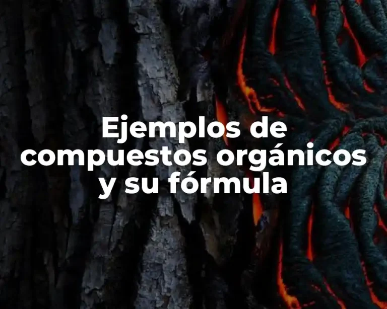 Ejemplos de compuestos orgánicos y su fórmula