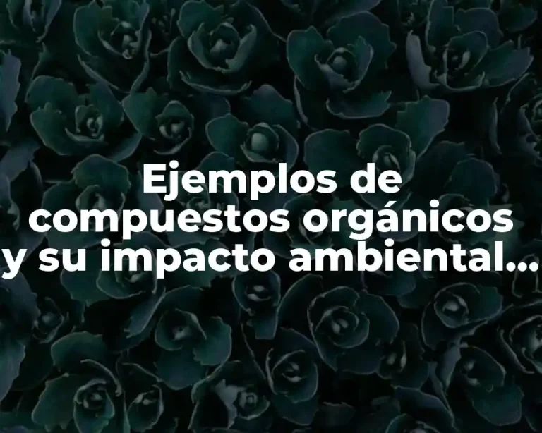 Ejemplos de compuestos orgánicos y su impacto ambiental e industrial