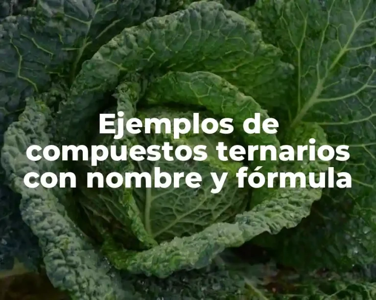 Ejemplos de compuestos ternarios con nombre y fórmula