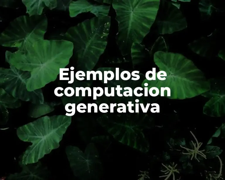 Ejemplos de computacion generativa