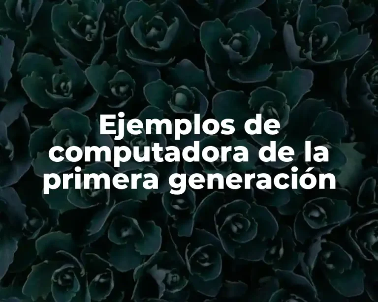 Ejemplos de computadora de la primera generación