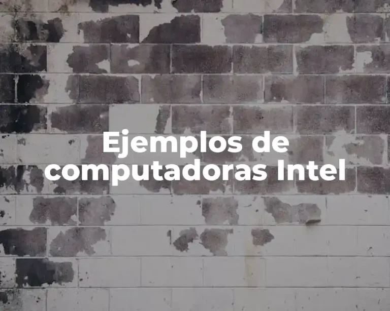 Ejemplos de computadoras Intel