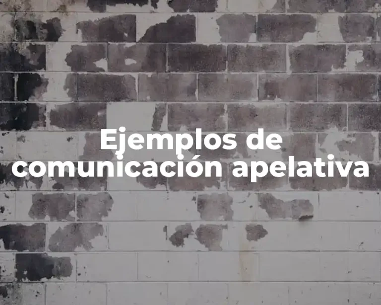 Ejemplos de comunicación apelativa