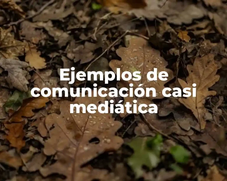 Ejemplos de comunicación casi mediática