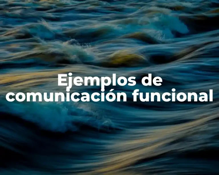 Ejemplos de comunicación funcional