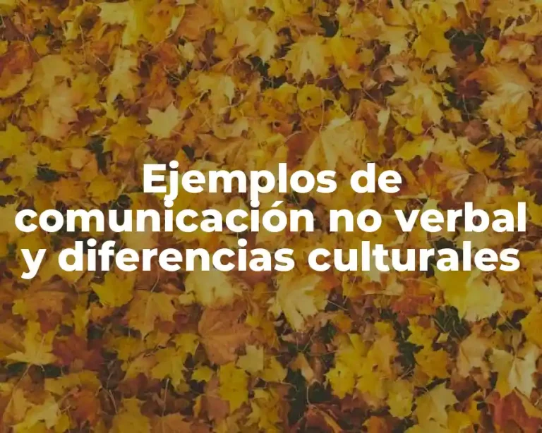 Ejemplos de comunicación no verbal y diferencias culturales