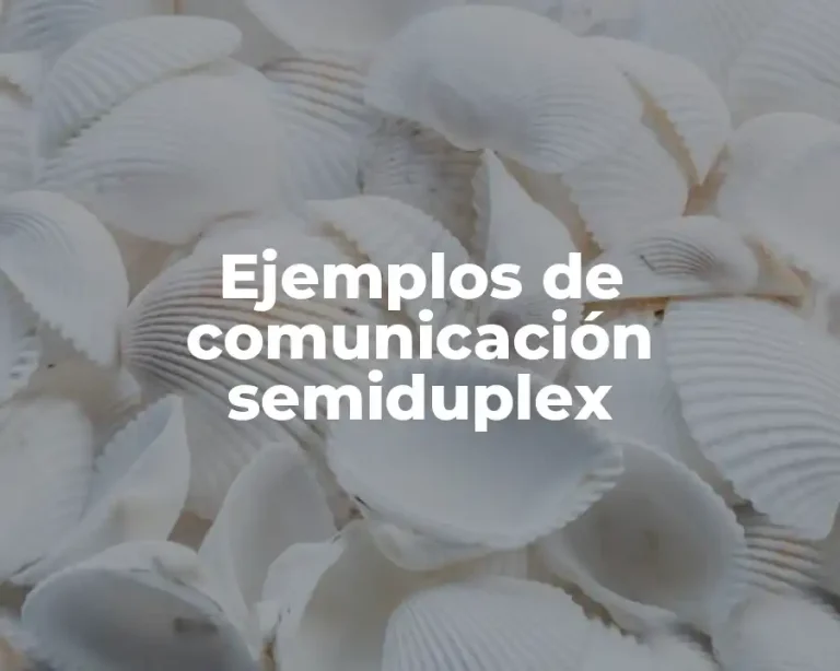 Ejemplos de comunicación semiduplex
