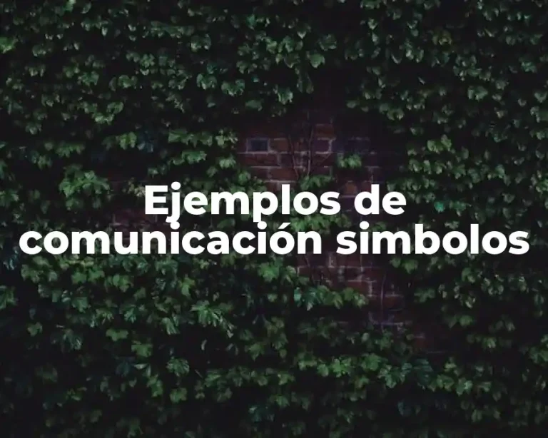Ejemplos de comunicación simbolos