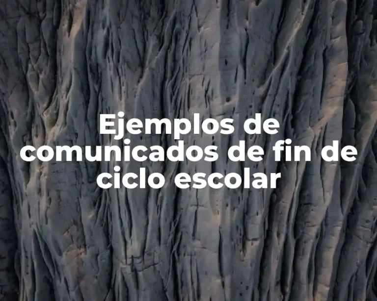 Ejemplos de comunicados de fin de ciclo escolar