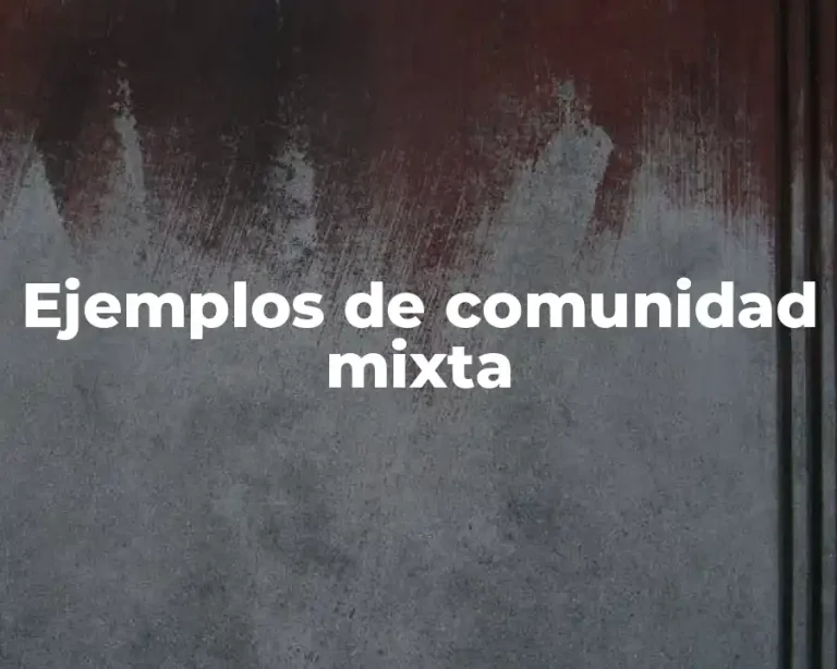 Ejemplos de comunidad mixta