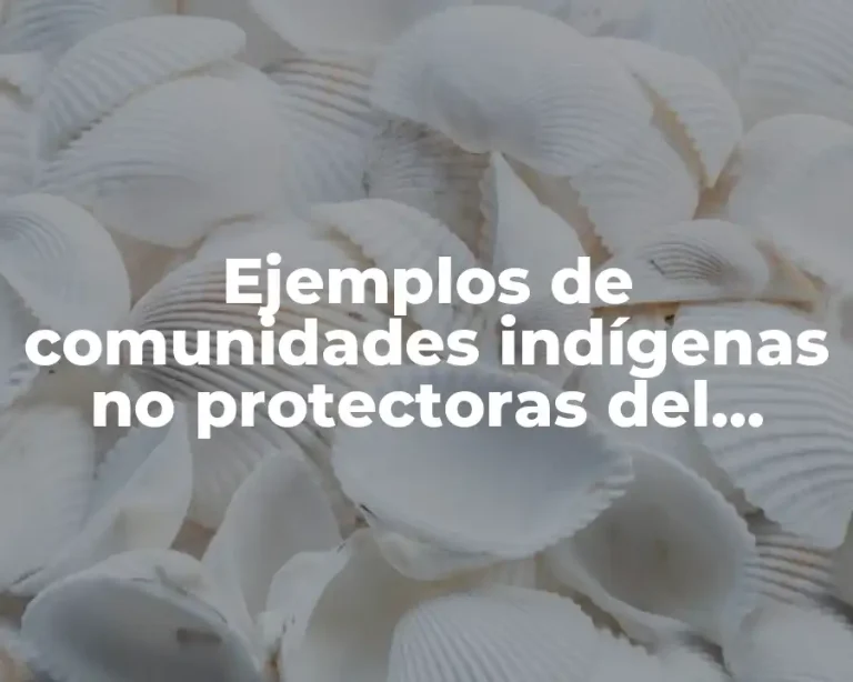 Ejemplos de comunidades indígenas no protectoras del ambiente