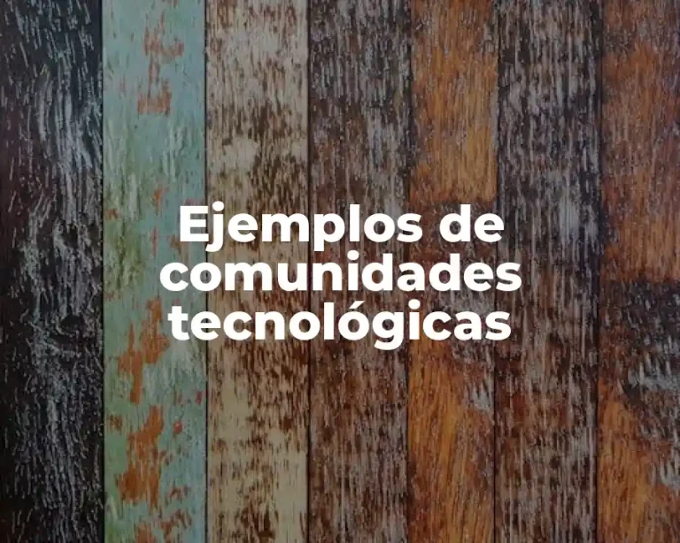 Ejemplos de comunidades tecnológicas