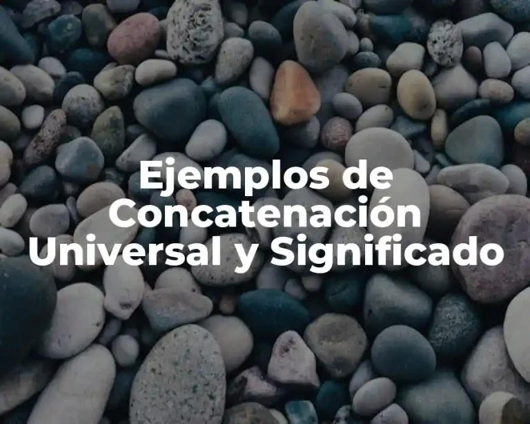 Ejemplos de Concatenación Universal y Significado