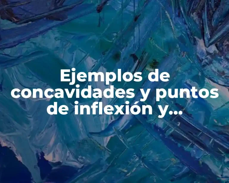 Ejemplos de concavidades y puntos de inflexión y Significado
