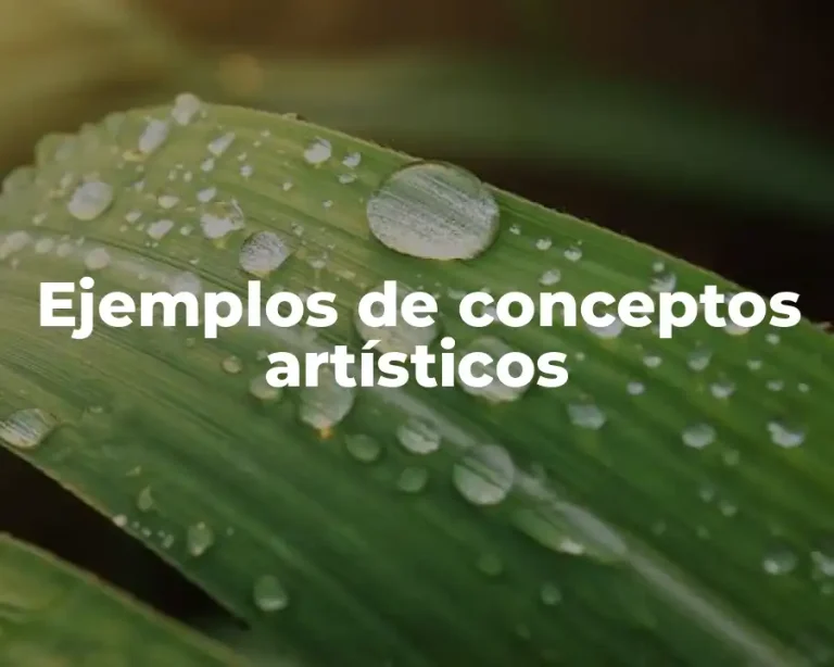 Ejemplos de conceptos artísticos