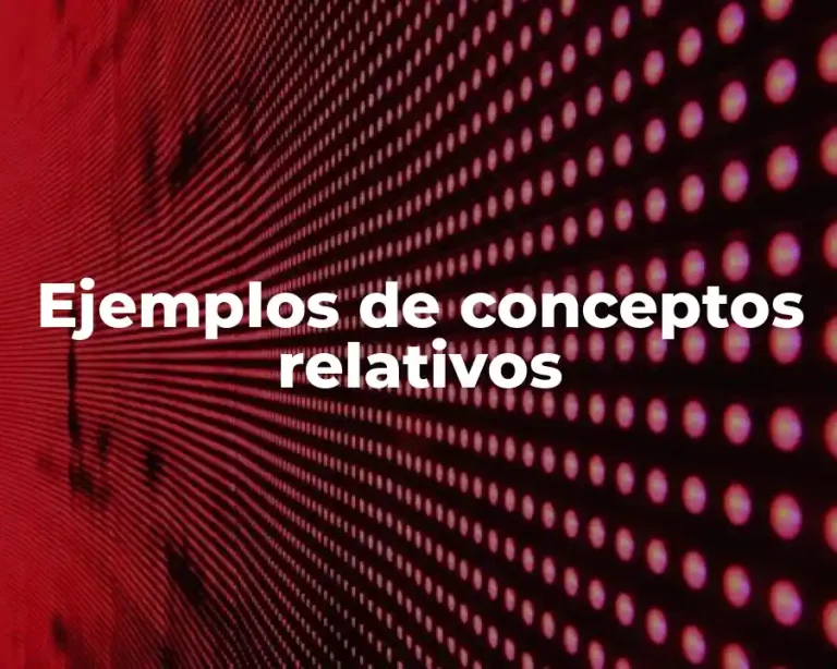 Ejemplos de conceptos relativos