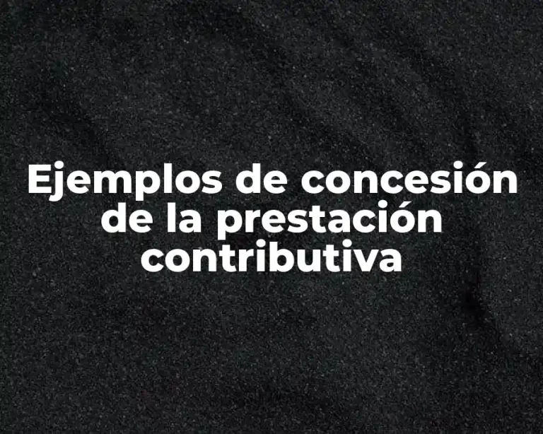 Ejemplos de concesión de la prestación contributiva