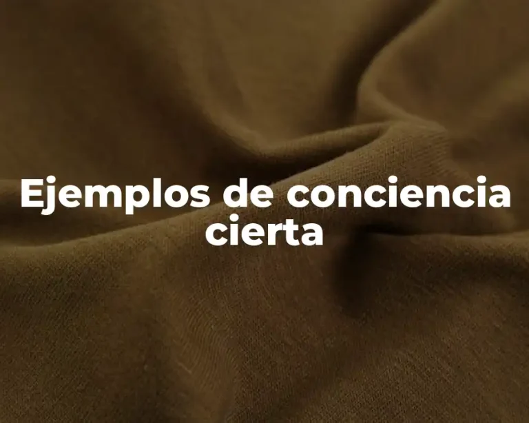Ejemplos de conciencia cierta