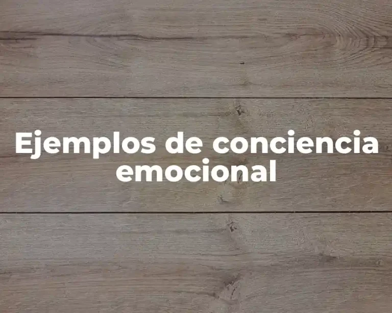 Ejemplos de conciencia emocional
