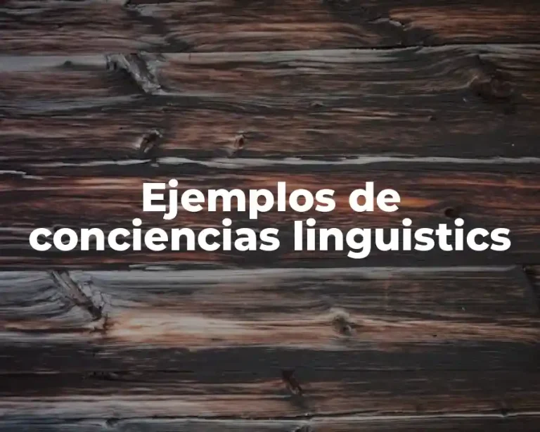 Ejemplos de conciencias linguistics
