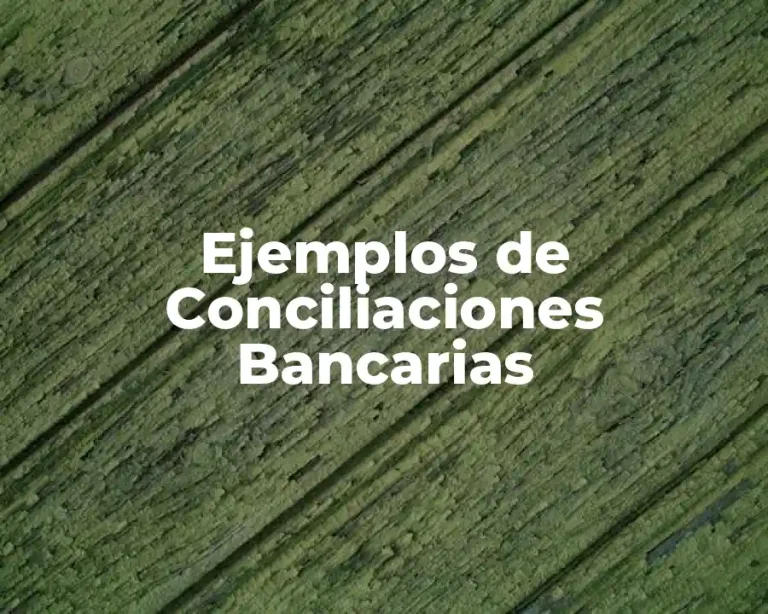 Ejemplos de Conciliaciones Bancarias