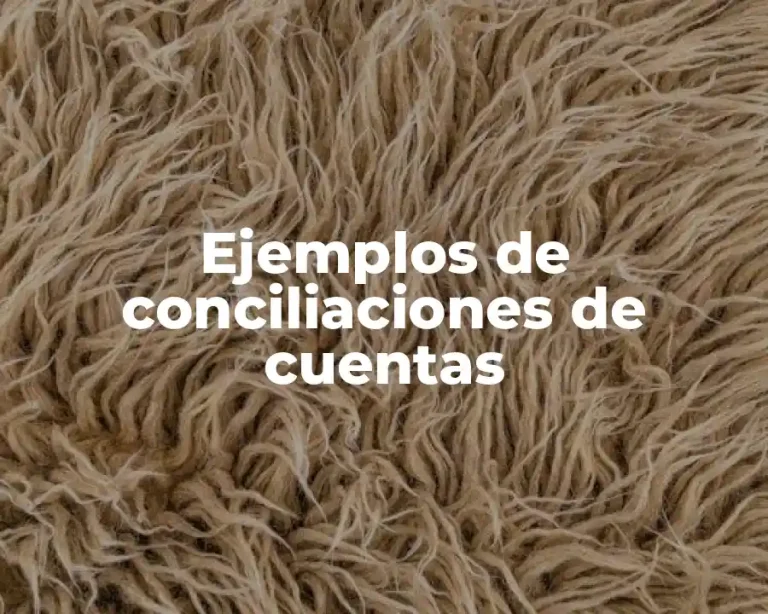 Ejemplos de conciliaciones de cuentas