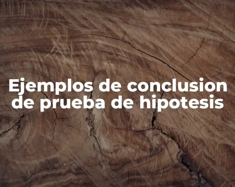 Ejemplos de conclusion de prueba de hipotesis