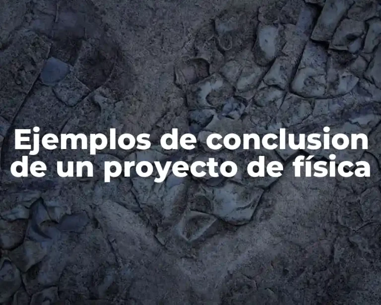 Ejemplos de conclusion de un proyecto de física