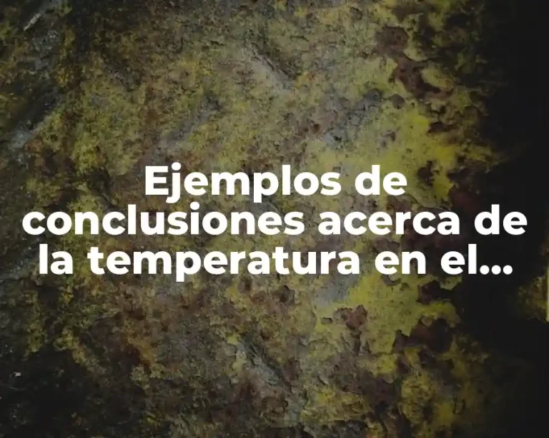 Ejemplos de conclusiones acerca de la temperatura en el trabajo