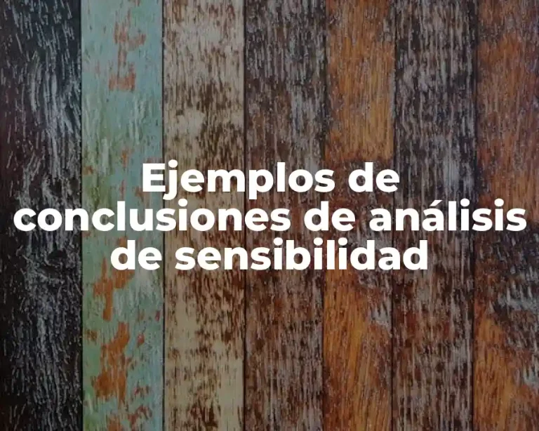 Ejemplos de conclusiones de análisis de sensibilidad