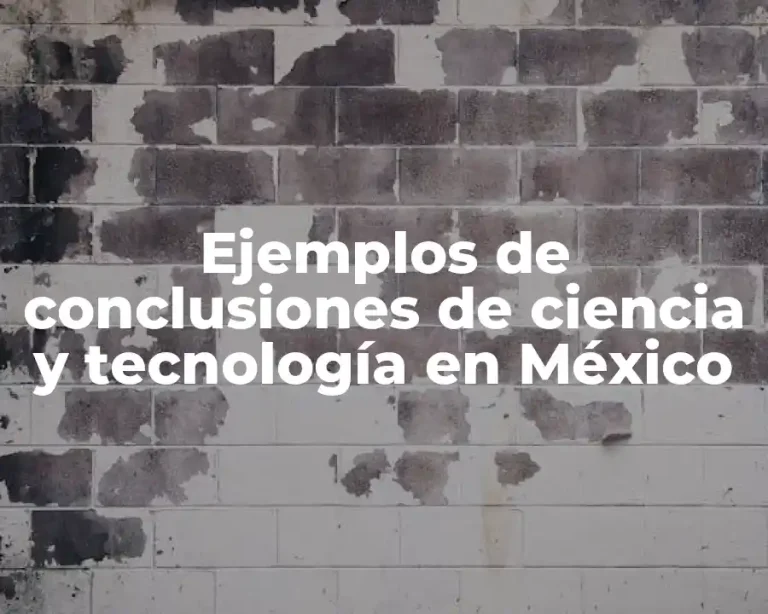 Ejemplos de conclusiones de ciencia y tecnología en México