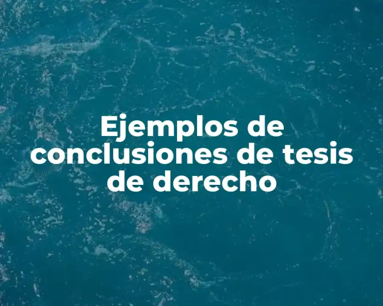 Ejemplos de conclusiones de tesis de derecho