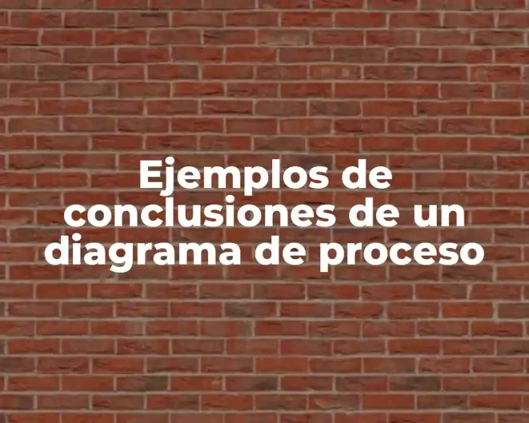 Ejemplos de conclusiones de un diagrama de proceso