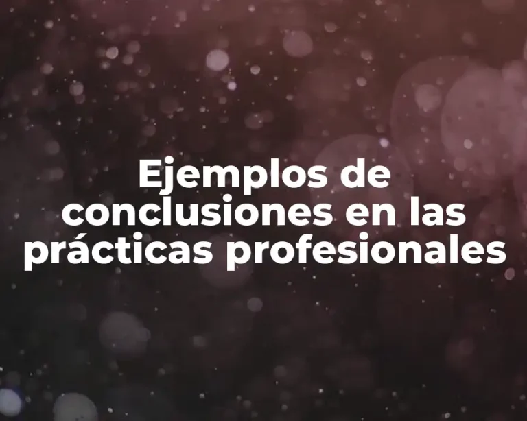 Ejemplos de conclusiones en las prácticas profesionales