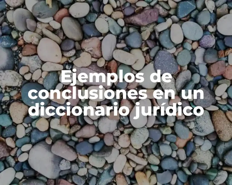 Ejemplos de conclusiones en un diccionario jurídico