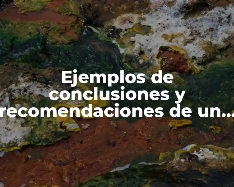 Ejemplos de conclusiones y recomendaciones de un informe de auditoria y Significado