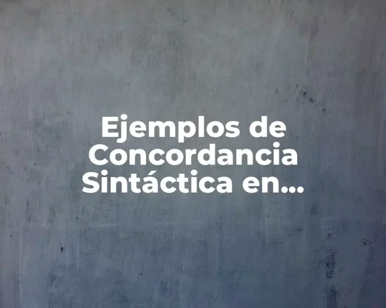 Ejemplos de Concordancia Sintáctica en Experimentos Científicos