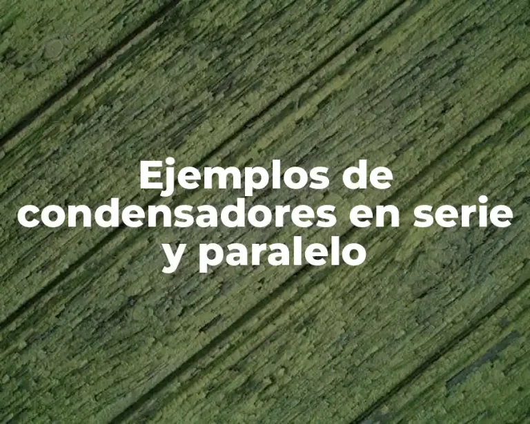 Ejemplos de condensadores en serie y paralelo
