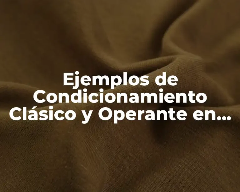 Ejemplos de Condicionamiento Clásico y Operante en Humanos