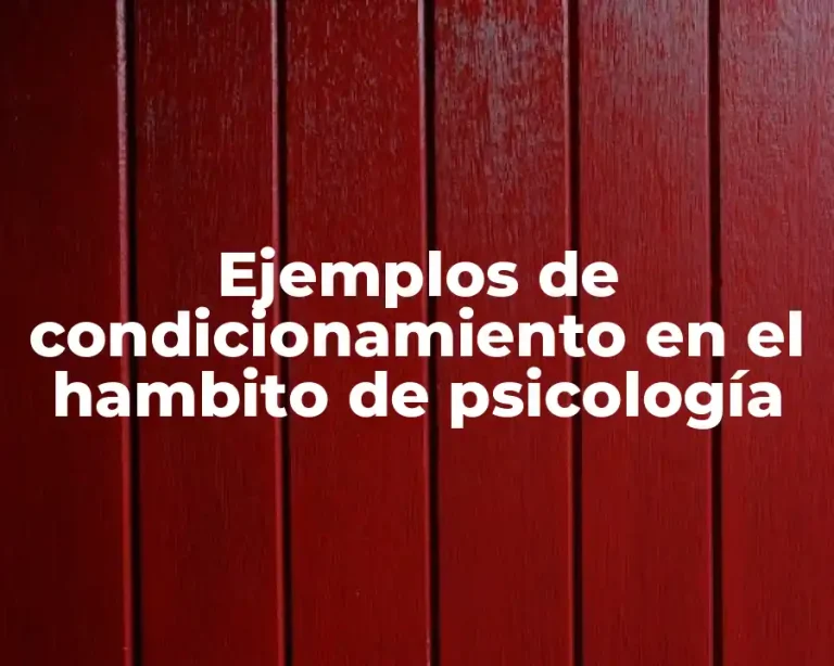 Ejemplos de condicionamiento en el hambito de psicología