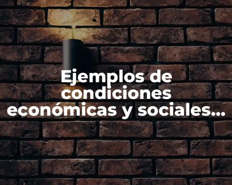 Ejemplos de condiciones económicas y sociales que afectan a México