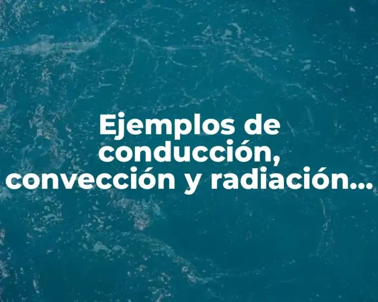 Ejemplos de conducción, convección y radiación en la vida cotidiana y Significado