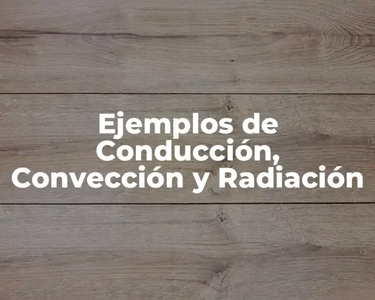 Ejemplos de Conducción, Convección y Radiación