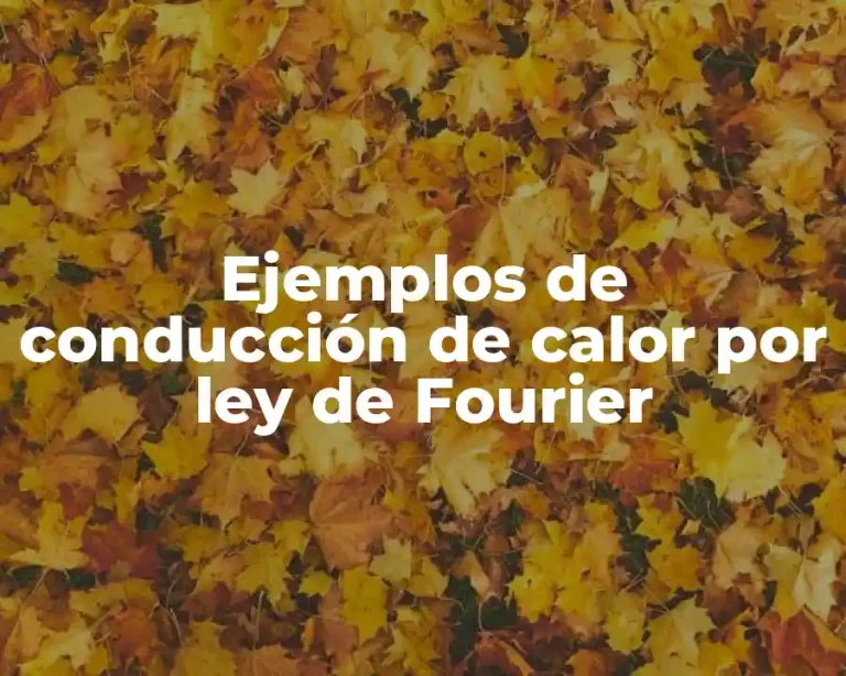 Ejemplos de conducción de calor por ley de Fourier