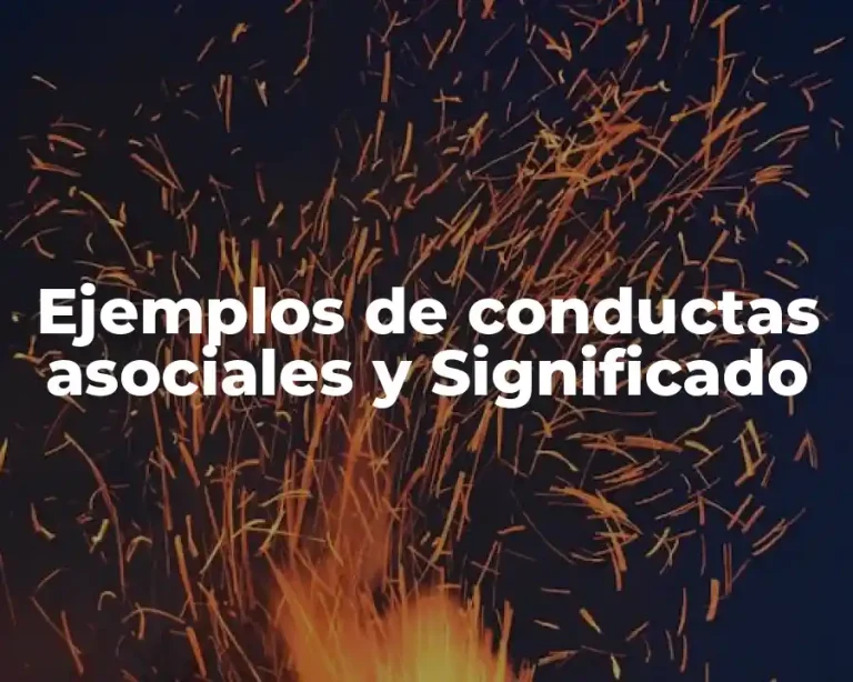 Ejemplos de conductas asociales y Significado