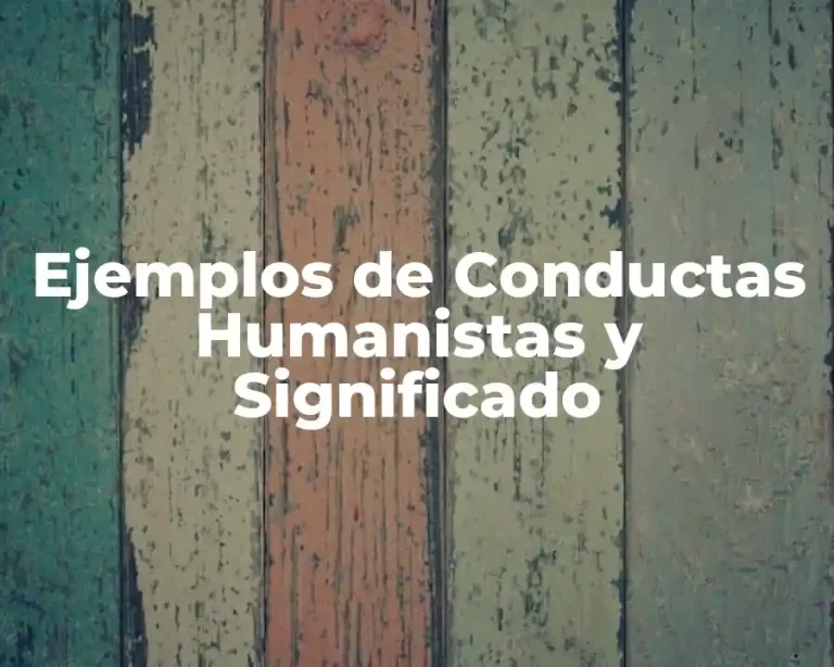 Ejemplos de Conductas Humanistas y Significado