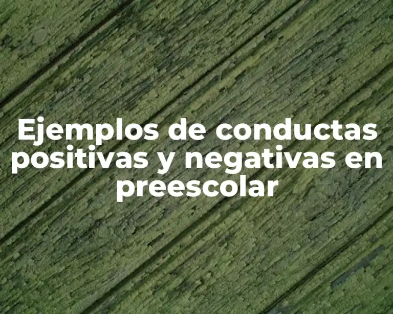 Ejemplos de conductas positivas y negativas en preescolar