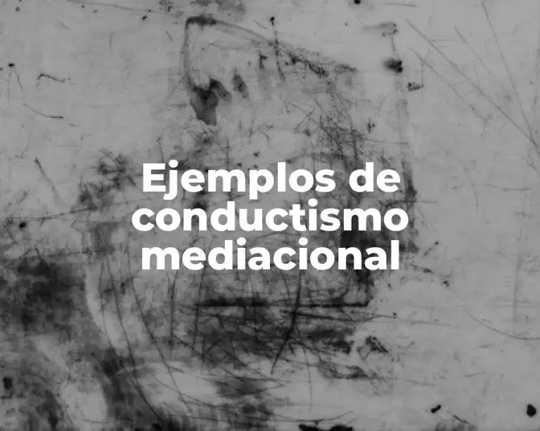 Ejemplos de conductismo mediacional